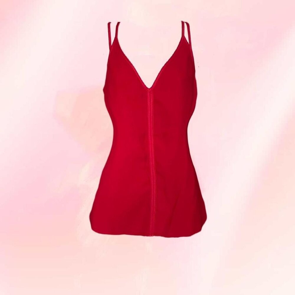 Cherry Red Double Strapped Tank Top - image 1